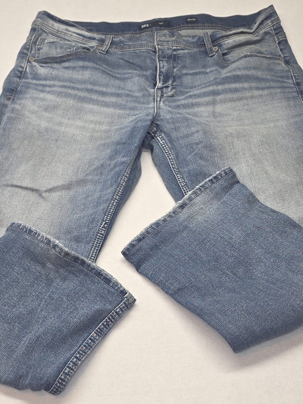 BKE Jake 40×30 Men's Light Blue Stretchy Bootcut Jeans #0032